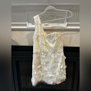 Dress the Population Cream Satin Dress